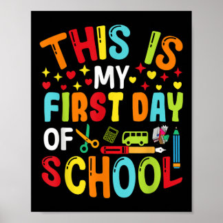 Poster Retour À L'École Enseignants Enfants Étudiants Pre