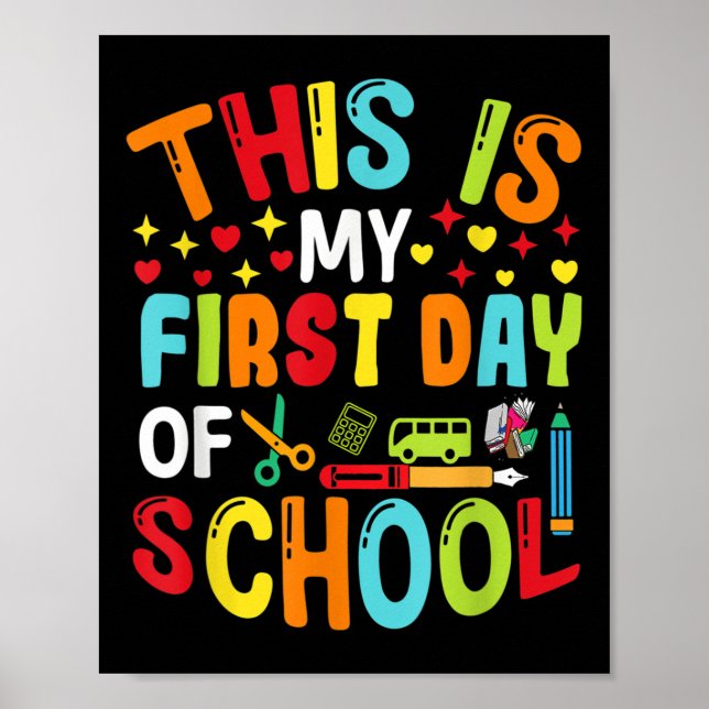 Poster Retour À L'École Enseignants Enfants Étudiants Pre (Devant)