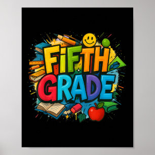 Poster Retour À L'École Équipe De 5E Année Heureux Premie