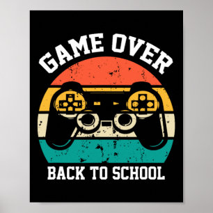 Poster Retour À L'École Jeu Drôle Sur Enseignant Étudiant