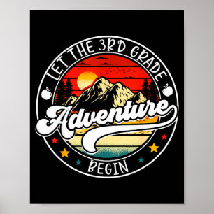 Poster Retour à l'école laissez la 3ème aventure de trois