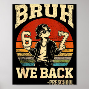 Poster Retour à l'école mec retour à la maternelle 6 7 pr