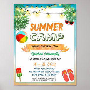 Poster Retour à l'école modèle de l'événement de baignade