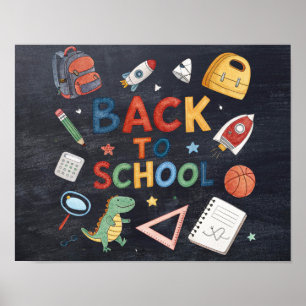 Poster Retour à l'école Panneau d'affiche imprimable
