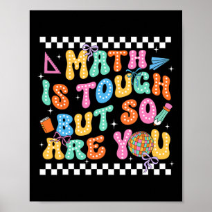 Poster Retour à l'école Prof de maths Les maths c'est dur