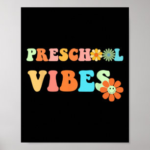 Poster Retour À L'École Vibes De La Préscolaire Premier J