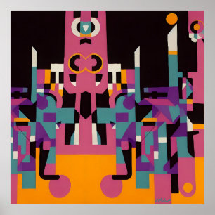 Poster Retour Allée de nuit du voyage - Ken Gage Art