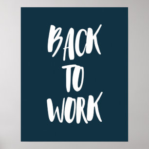 Poster Retour au travail Passons à l'activité