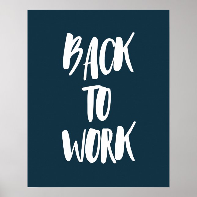 Poster Retour au travail Passons à l'activité (Devant)