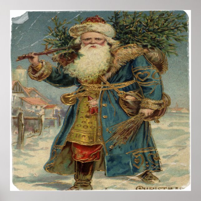 Poster Retour au Vieux Art.. Noël enneigé avec le Père No (Devant)
