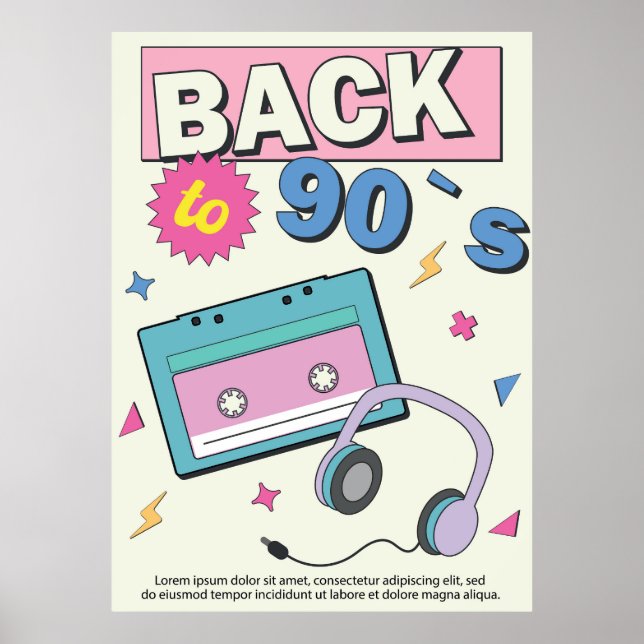 Poster Retour aux années 90 (Devant)