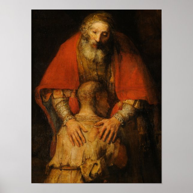 Poster Retour du Fils prodigue par Rembrandt (Devant)