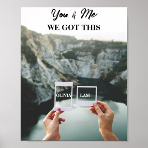 Poster Retour Vue Couple assis Plage Paysage You & Me