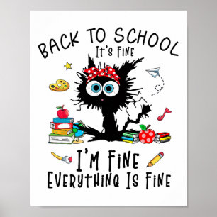 Poster Retourner à l'école C'est bien Je suis fin drôle C