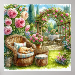 Poster Retraite de jardin paysage 2