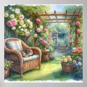 Poster Retraite de jardin paysage 3