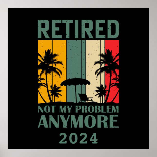Poster Retraite drôle personnalisée officiellement à la r (Devant)