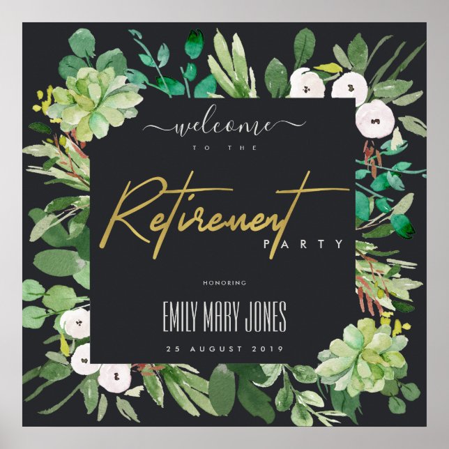 POSTER RETRAITE EN COULEUR D'EAU SUCCULENTE (Devant)