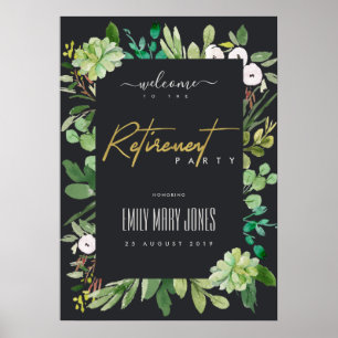 POSTER RETRAITE EN COULEUR D'EAU SUCCULENTE
