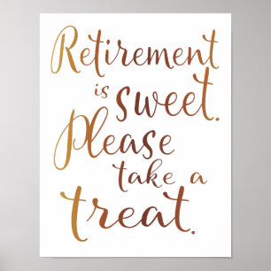 Poster Retraite Prendre Un Symbole D'Impression Douce