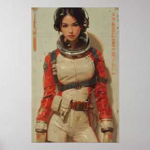 Poster Retro 1980s Japonais Sci-Fi AV Magazine pochette
