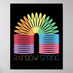 Poster Retro 80s 90s Neon Rainbow Spring