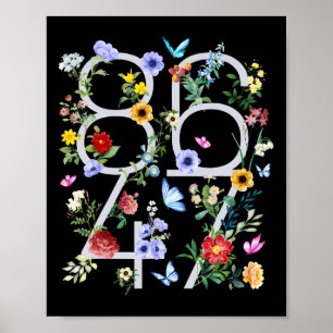 Poster Retro 8647 Trump subtil 86 47 Floral Boho Style