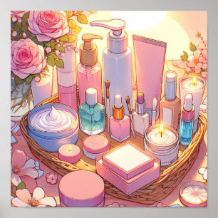 Poster Retro 90s Soins de la peau Anime Esthétique