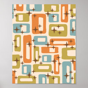 Poster Rétro Abstrait Moderne du Milieu du Siècle