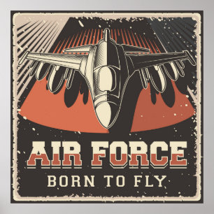 Poster Retro Air Force