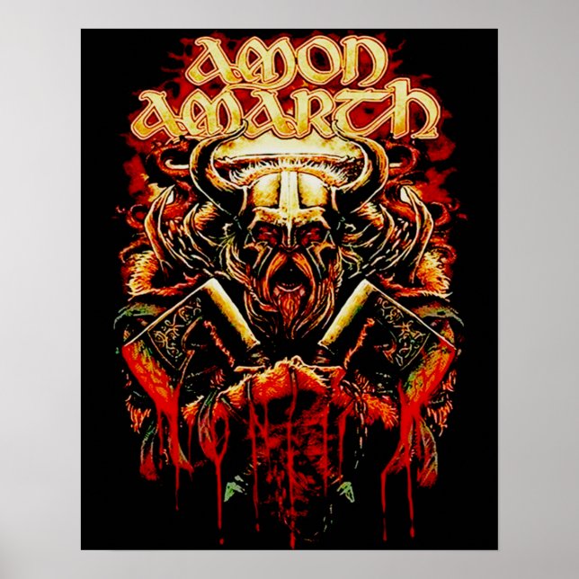 Poster Retro Amon Amarth Cadeaux De Musique Cool Pour Ven (Devant)
