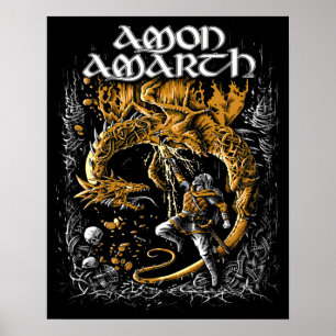 Poster Retro Amon Amarth Music Hommage Design