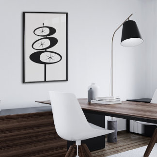 Poster Rétro ART IMPRIMER L'âge atomique débute minimalis