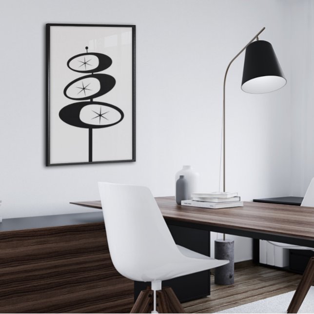 Poster Rétro ART IMPRIMER L'âge atomique débute minimalis (Créateur téléchargé)