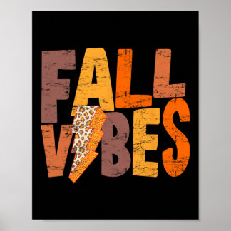 Poster Retro Automne Vibes Saison Citrouille Automne Homm