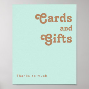 Poster Retro Beach   Cartes et Cadeaux Aqua