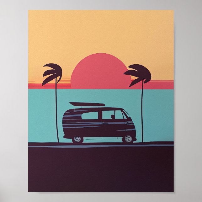 Poster Retro Beach Life - Une aventure estivale (Devant)
