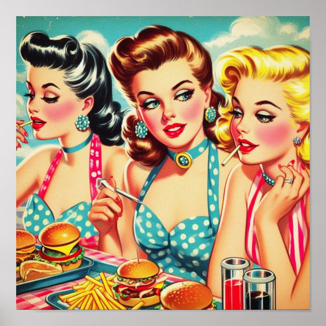 Poster Retro Beauty Pin Up (Devant)