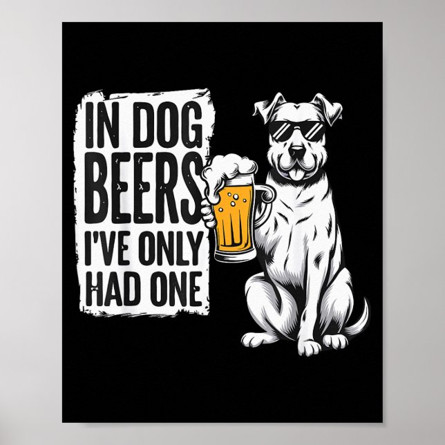 Poster Retro Beer Pun Bar Pub Crawl Party Men - Funny Bee (Devant)