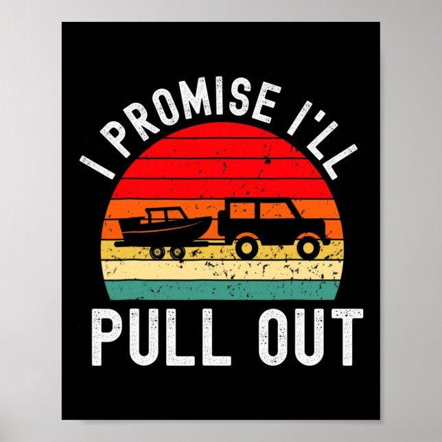 Poster Rétro Boat Hommes Drôle Bateau Capitaine Hate Pull (Devant)