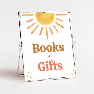 Poster Retro Boho Sunshine Baby shower Livres et Cadeaux