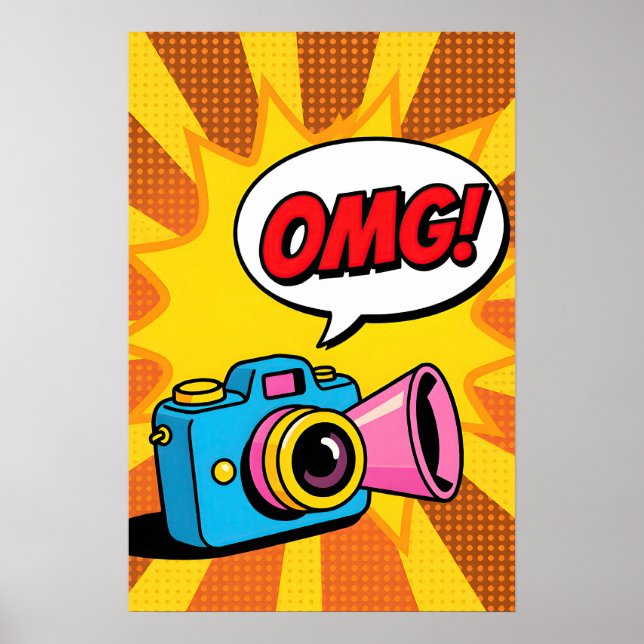 Poster Retro Camera Pop Art (Devant)
