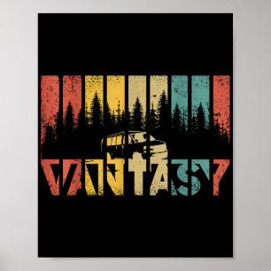 Poster Retro Camper Van Life - Vintage Vanlife
