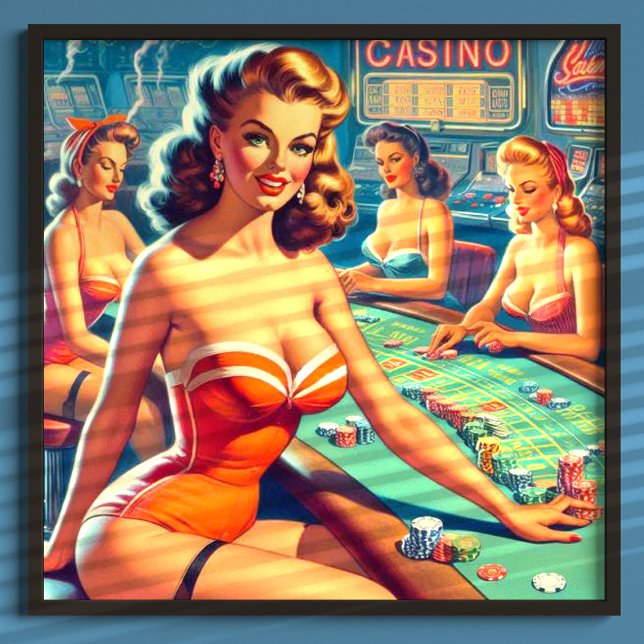 Poster Retro Casino Girls (Créateur téléchargé)