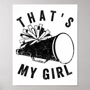 Poster Rétro C'est Ma Fille Cheer Maman Cheer Menant Fill