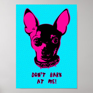 Poster Retro Chihuahua Illustration