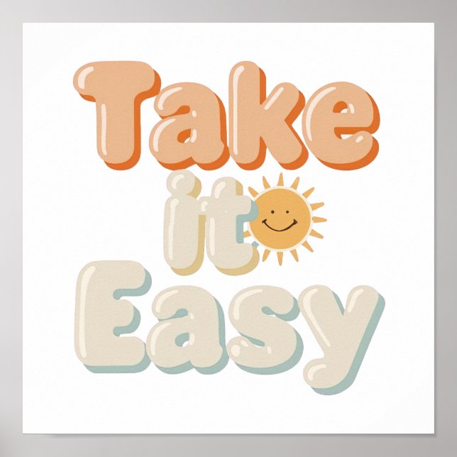 Poster Retro Chill Out Good Vibes (Devant)