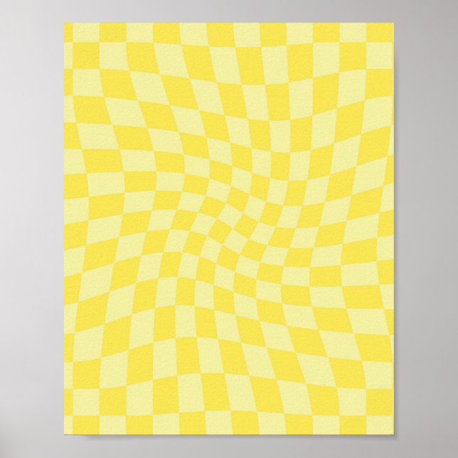 Poster Retro citron jaune pastel Warboard (Devant)