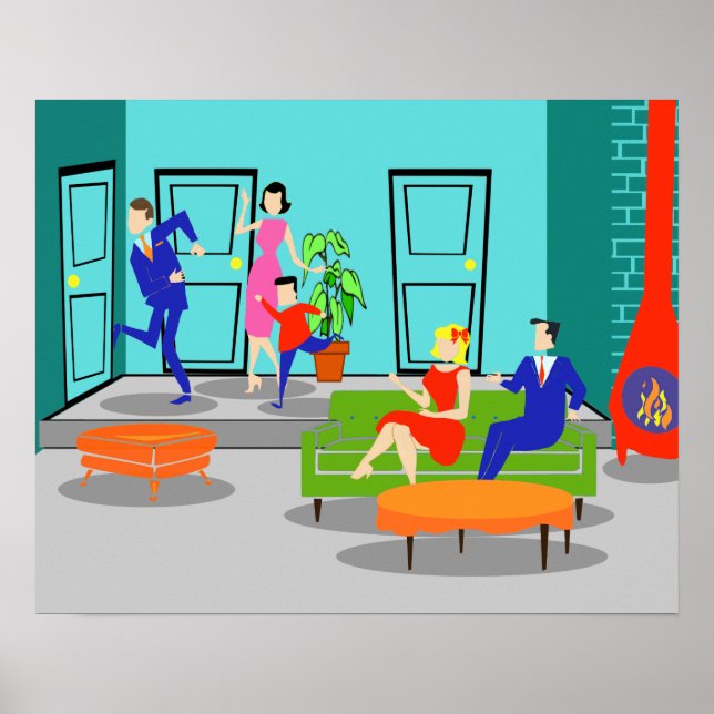 Poster Retro Classic Television (Devant)