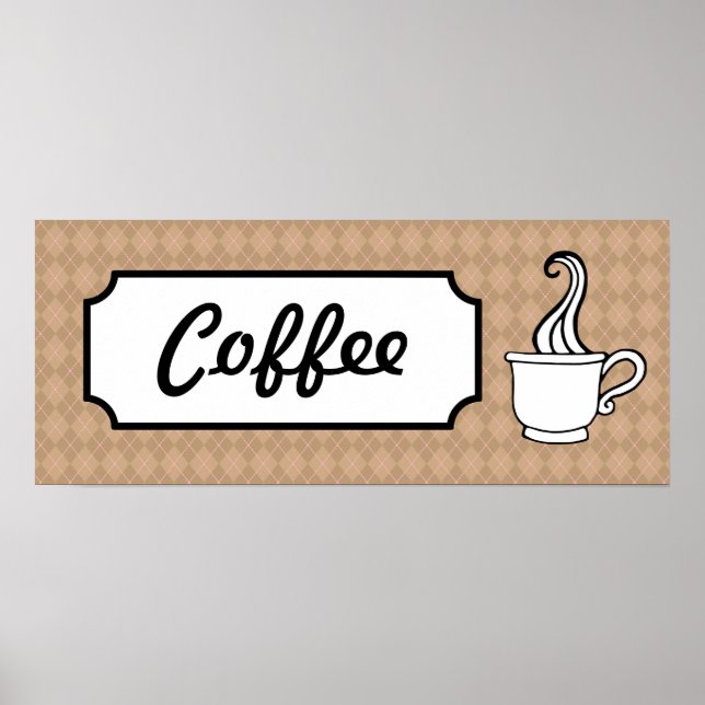 Poster Retro Coffee Art Imprimer (Devant)
